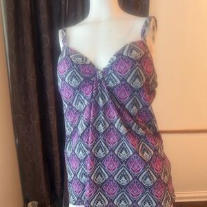 Island Escape Heaven Sent Scorpio Underwire Tankini top, size 10